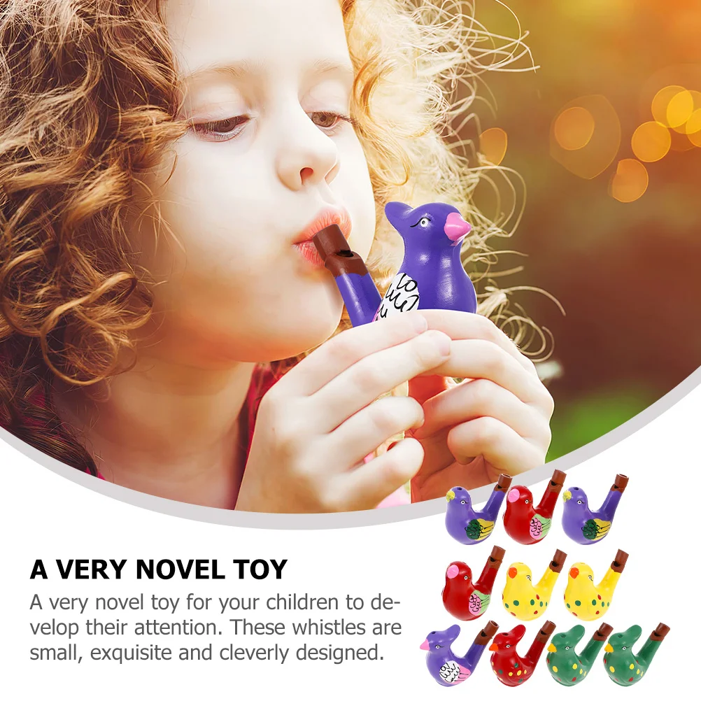 

10Pcs Small Ceramic Water Bird Whistles Lightweight Musical Instruments for Party Fun and Music Practice Bird Whistles