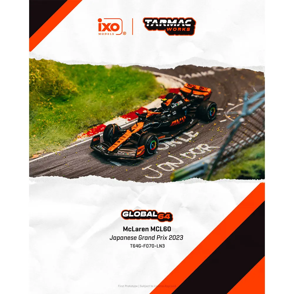 ターマックワークス-1-64-ダイキャスト合金車モデル-mcl60-2023-日本グランプリ-ミニ-f1-レーシングカー-コレクタブル-ディスプレイ-ギフト