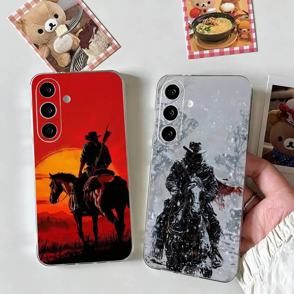 Coque de téléphone transparente RDR2 Redemptions Game pour Samsung A10,12,20,21S,30,31,40,50,51,52,70,71