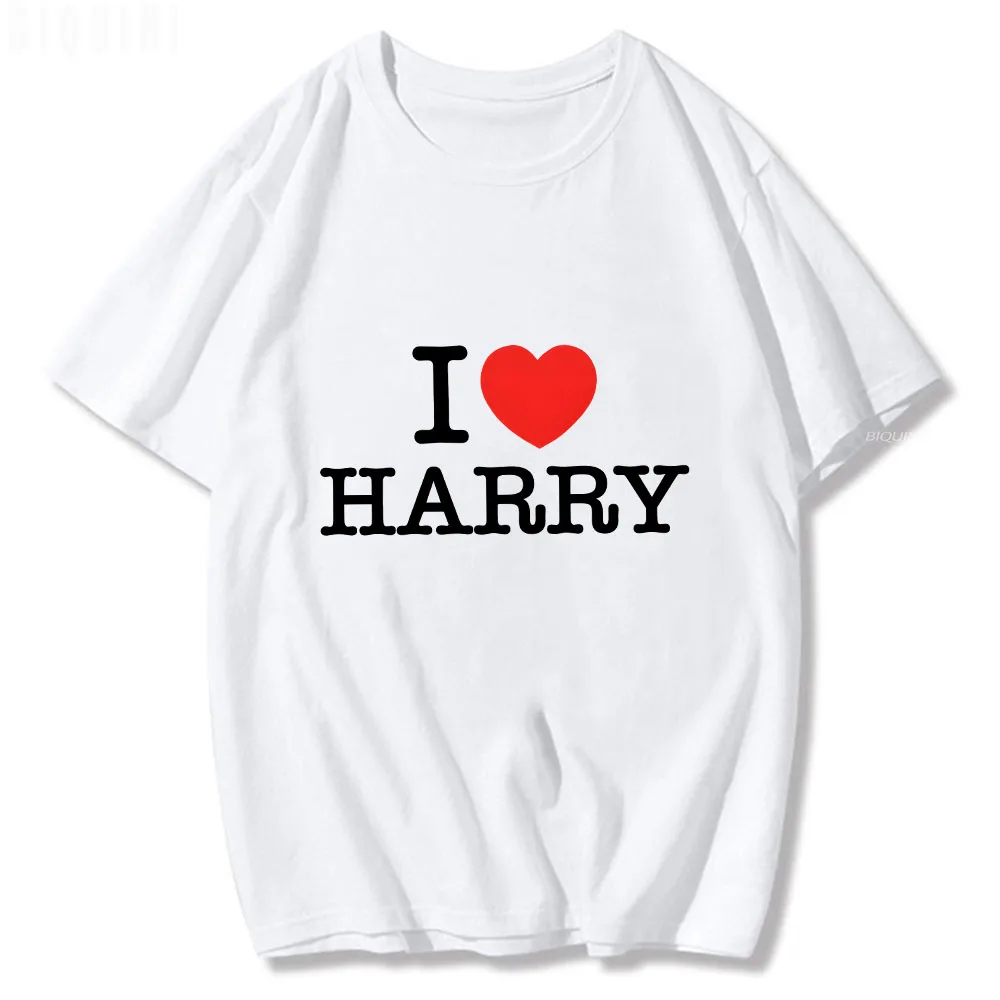 

Классические футболки I Love Harry с графикой, футболка с коротким рукавом, мужская и женская повседневная футболка из 100% хлопка, толстовка в стиле хип-хоп