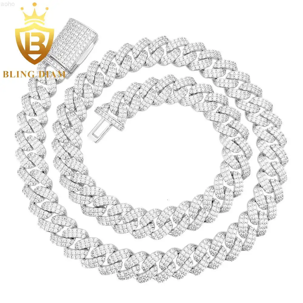 Wholesale Hip Hop Full Diamond Jewelry Blingbling Pendant Charms Chain Necklace Cuban Link Chain for Men Women