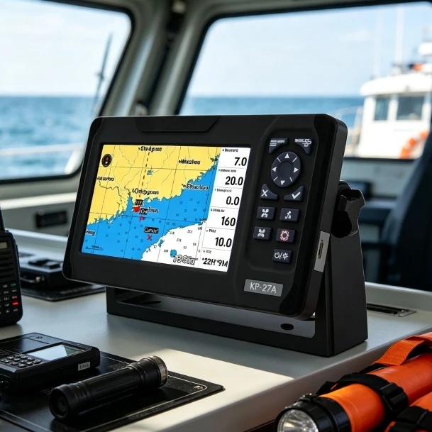 KP-27 Upgraded Marine GPS Chart Plotter, SBAS Navigation Locator with Display Function, Marine Vessel Navigation Accessory