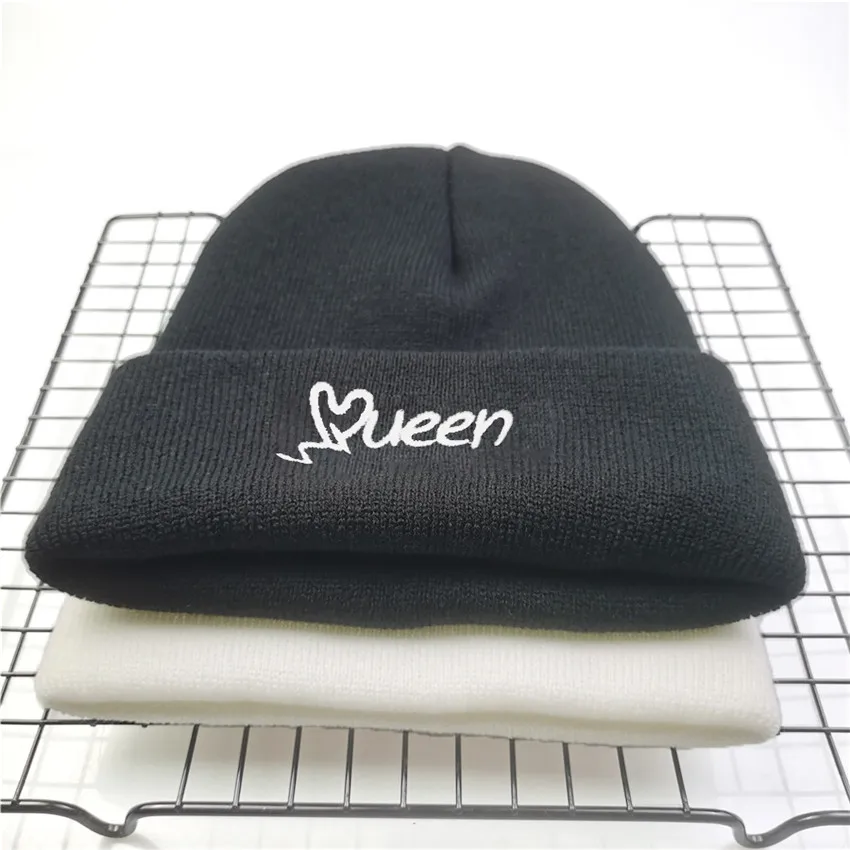 Unisex Keep Warm Embroidery Acrylic Fiber Creative Balloon Fonts Beanies Skull Hat Men Women Outdoor Soft Cold Caps Winter Zj12