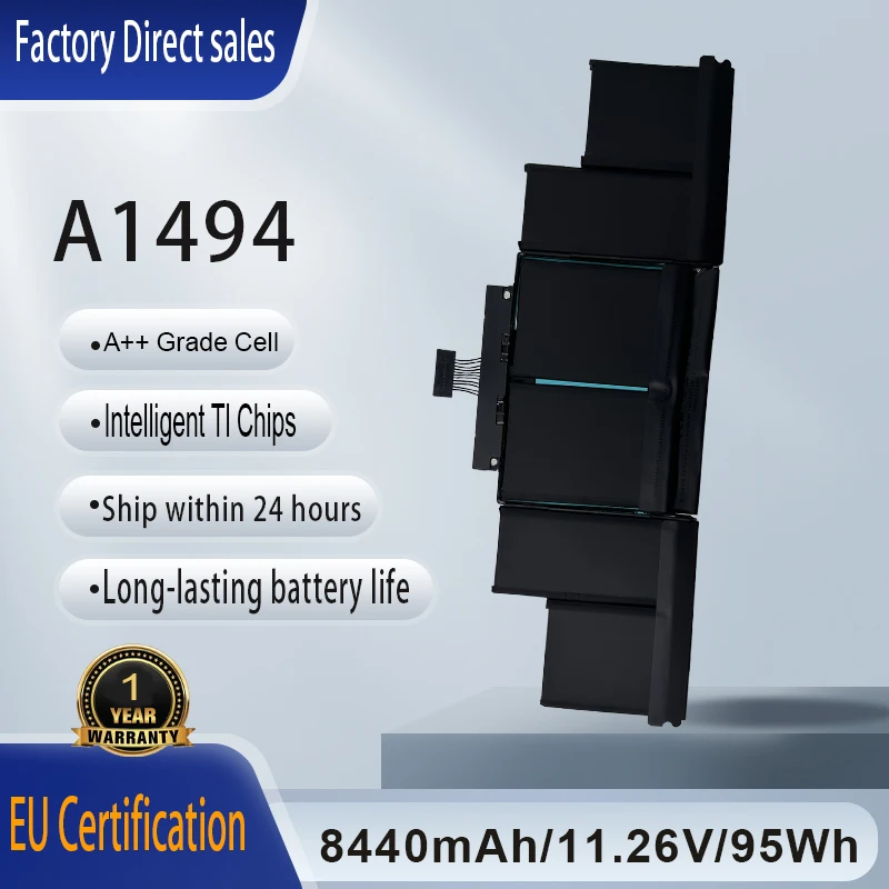 New Laptop Battery A1494 A1417 For Apple MacBook Pro 15' A1398 Retina 2012 2013 2014 2015 Year ME293 ME294 MGXA2 MGXC2