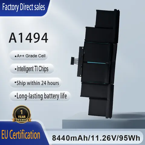 New Laptop Battery A1494 A1417 For Apple MacBook Pro 15" A1398 Retina 2012 2013 2014 2015 Year ME293 ME293 ME294 MGXA2 MGXC2