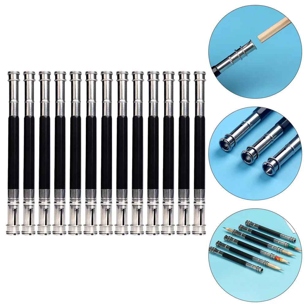 

13 Pcs Pencil Lengthener Dual Tips Extender for Artists Bicuspid Extenders Extension Tool Office