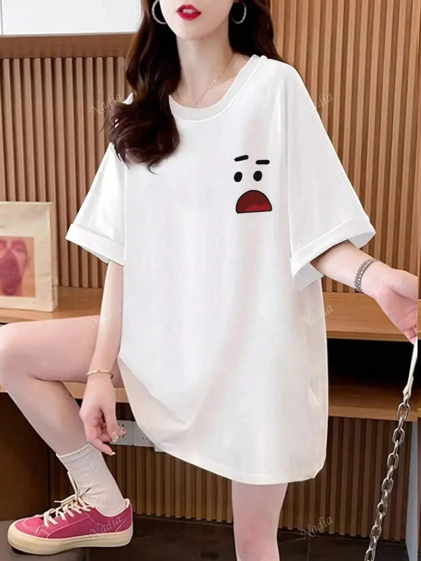 

2025 Summer New Unisex Cute Funny Expression Printed T-shirt Loose Breathable and Comfortable Suitable As A Gift for Your Friend