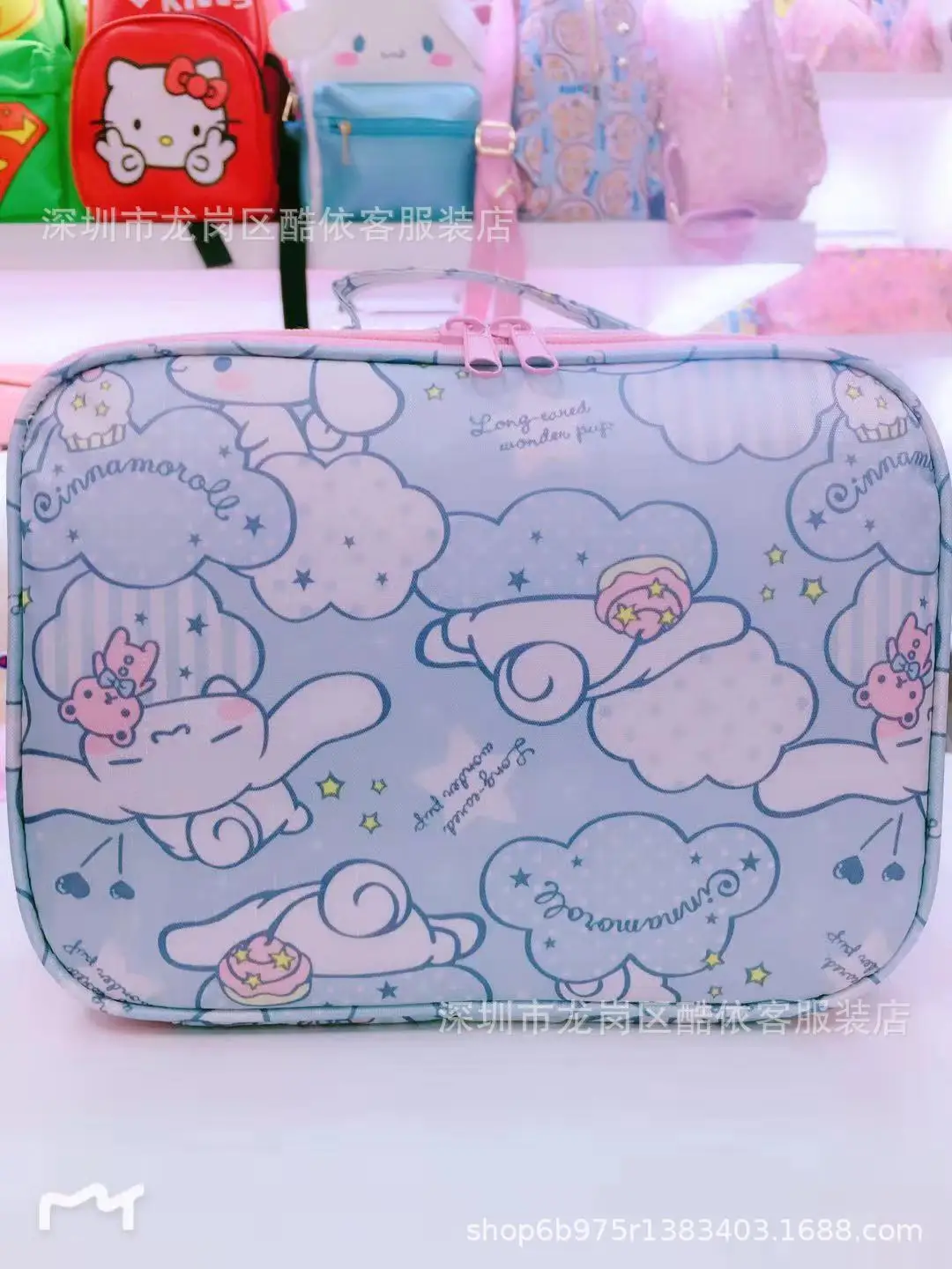 Anime Hello Kitty Makeup Storage Case Women Fashion Cartoon Waterproof Cosmetic Bag Travel Bag  Organizer Beauty Case Girl Gift