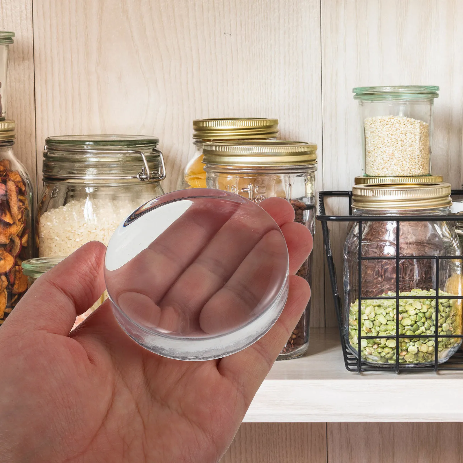 2Pcs High Quality Glass Fermenting Weights for Wide Mouth Jars Reliable Fermentation Weight Oxygen Exclusion Clear Compact