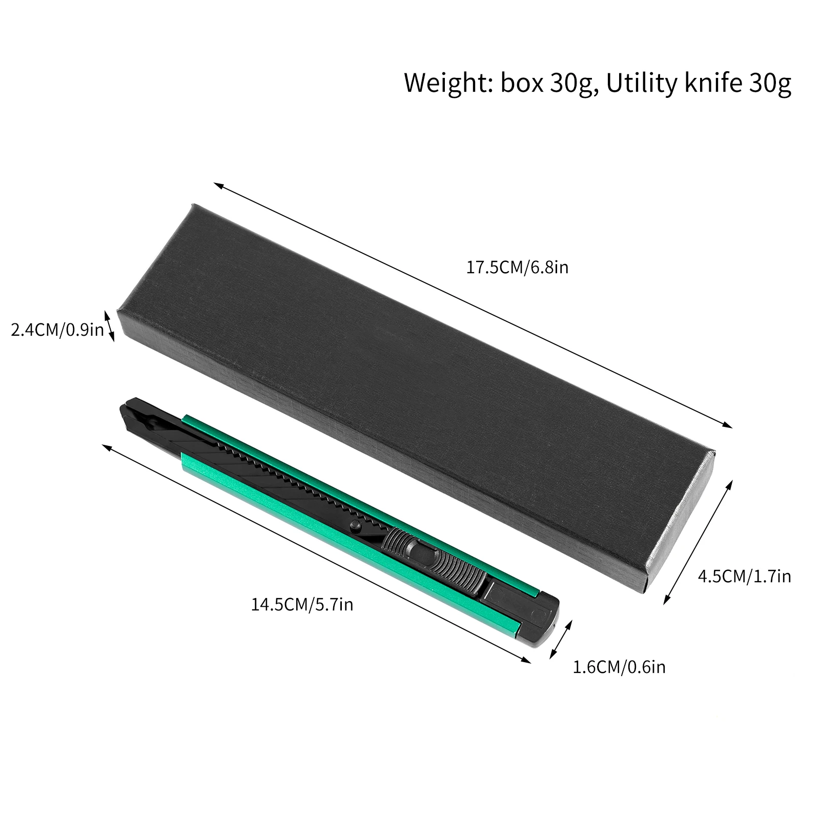 9mm Retractable Utility Knife 30° Carbon Steel Blade Anti‑Slip Art Knife for Car Vinyl Wrap Window Tint PPF Film Cutting Tool