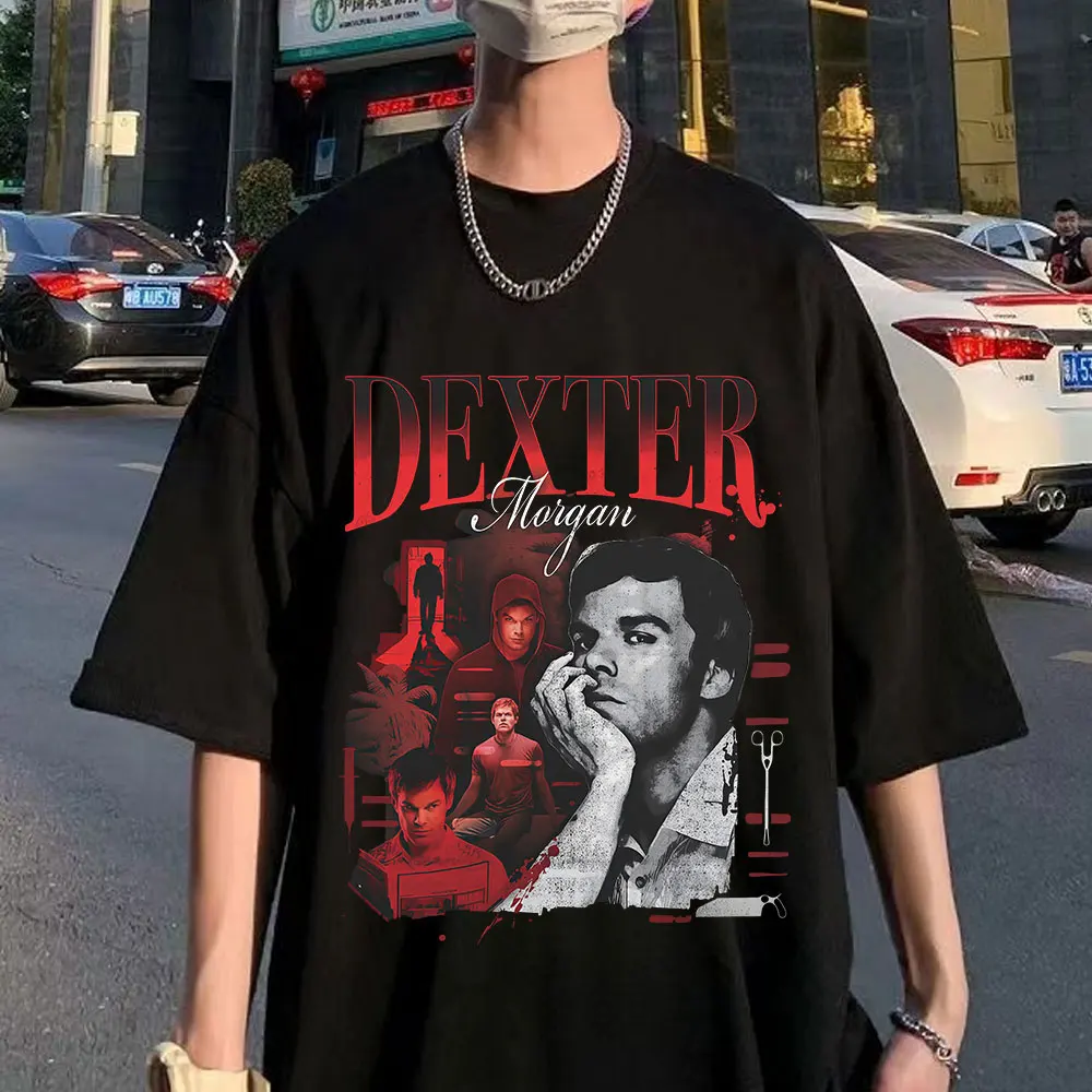 Tv Series Dexter Morgan Graphic T-shirts Men Women Clothing Casual Cotton Oversized Short Sleeve T Shirts Harajuku Streetwear