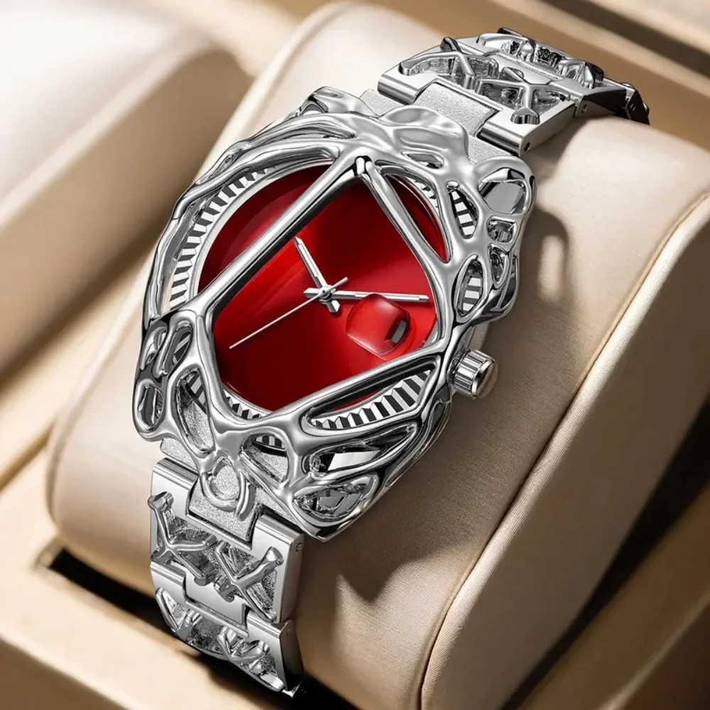 High-End Luxury Men's Quartz Watch, Fashionable Accessory, Stylish Light Luxury Business Casual Personality Cool Street Versatile Handsome Trendy Men's Watch, Sports Watch, High-Quality Watch, with Calendar Display, Suitable for Casual and Formal Occasions