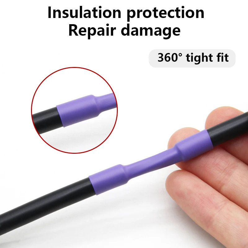 1M 2:1 Purple Heat Shrink Tube Diameter 1/1.5/2/2.5/3/3.5/4/5/6/8/9/10/12/14/16/18/20/25/30/40/50mm With Double Wall Glue Tube