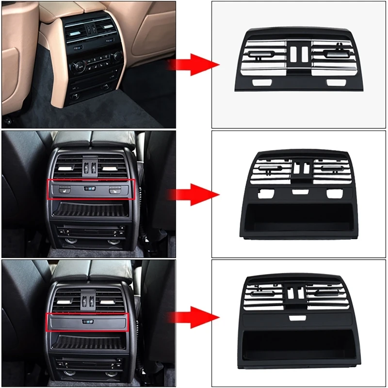 

Car Rear Air Conditioning Cover Frame Air Vent Grill Outlet Panel Replacement For BMW 7 Series F02 F01 730 735 745 750 2010-2017