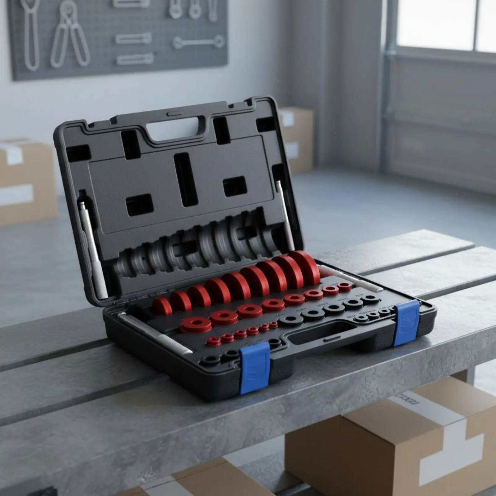 

43 Pieces Bearing Race and Seal Driver Set Aluminum Alloy Seal Installer Bearing Driver Kit Mechanic Tool Multi-Size Heavy Duty