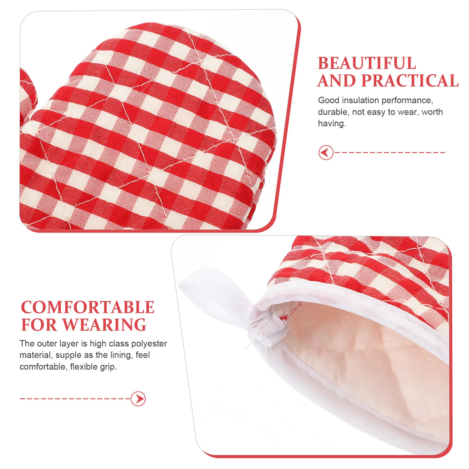 

4pcs Insulated Oven Gloves Heat Resistant Polyester Baking Mitts Multicolor Kitchen Cooking Fireproof Grill Mitts Anti Scald