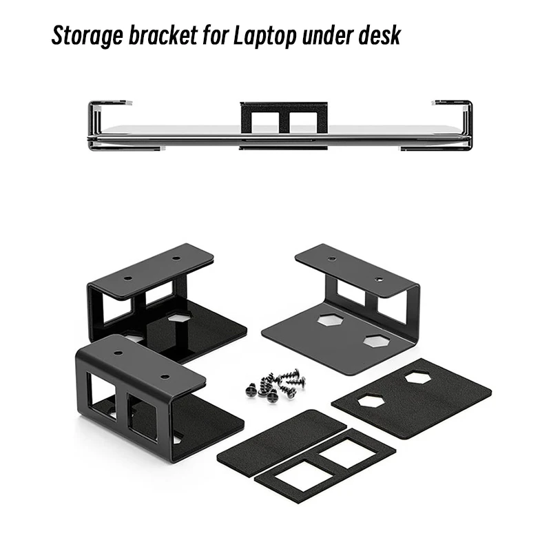 Simple storage rack under the table laptop bracket creative metal bracket notebook invisible bracket