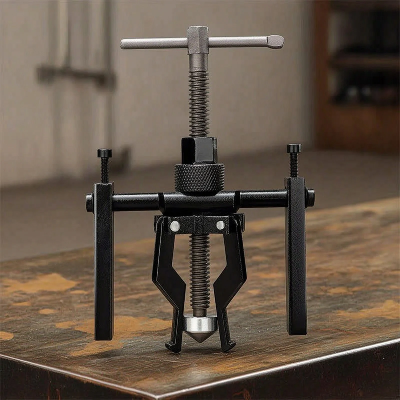 3-Jaw Inner Bearing Puller Forged Inner Bearing Puller Bushing Removal Tool Adjustable Extractor Heavy-Duty for Mechanics