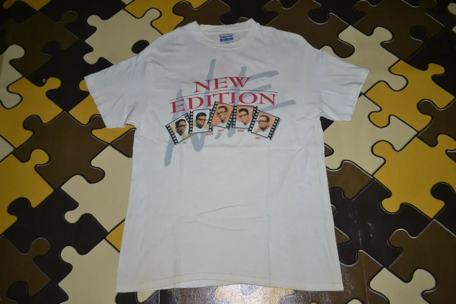 Vintage 80s NEW EDITION Heatwave R B Pop Tour Concert Promo album very rare T shirt