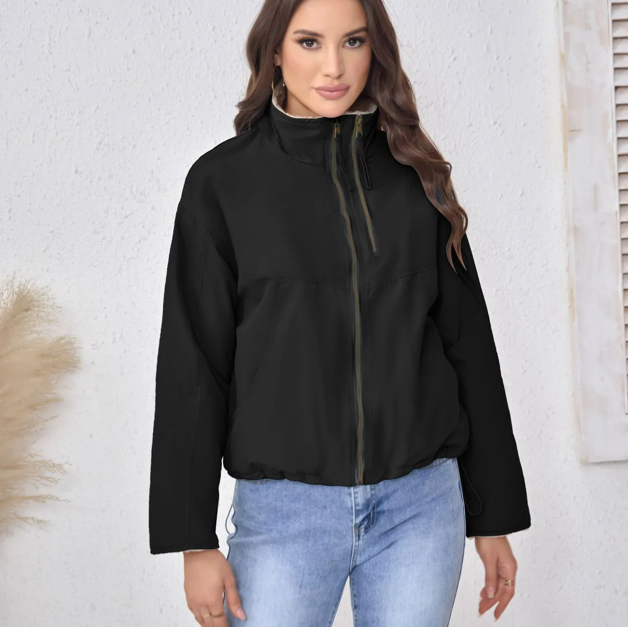 Winter New Fashion Women's Solid Color Simple Basic Casual Trendy Stand Collar Quilted Jackets Female Clothes Coats Parkas Tops