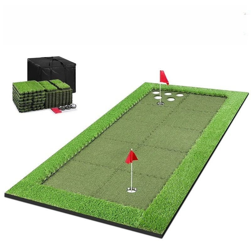 Golf Splicing Portable Green Indoor Putting Exerciser Office Green Set