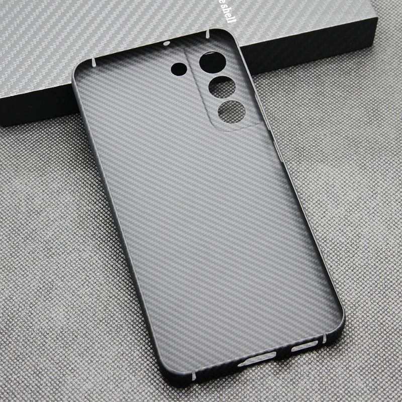 Carbon fiber phone case for Samsung galaxy S22Plus light Thin High-strength 600D fine lines aramid fiber protective shell