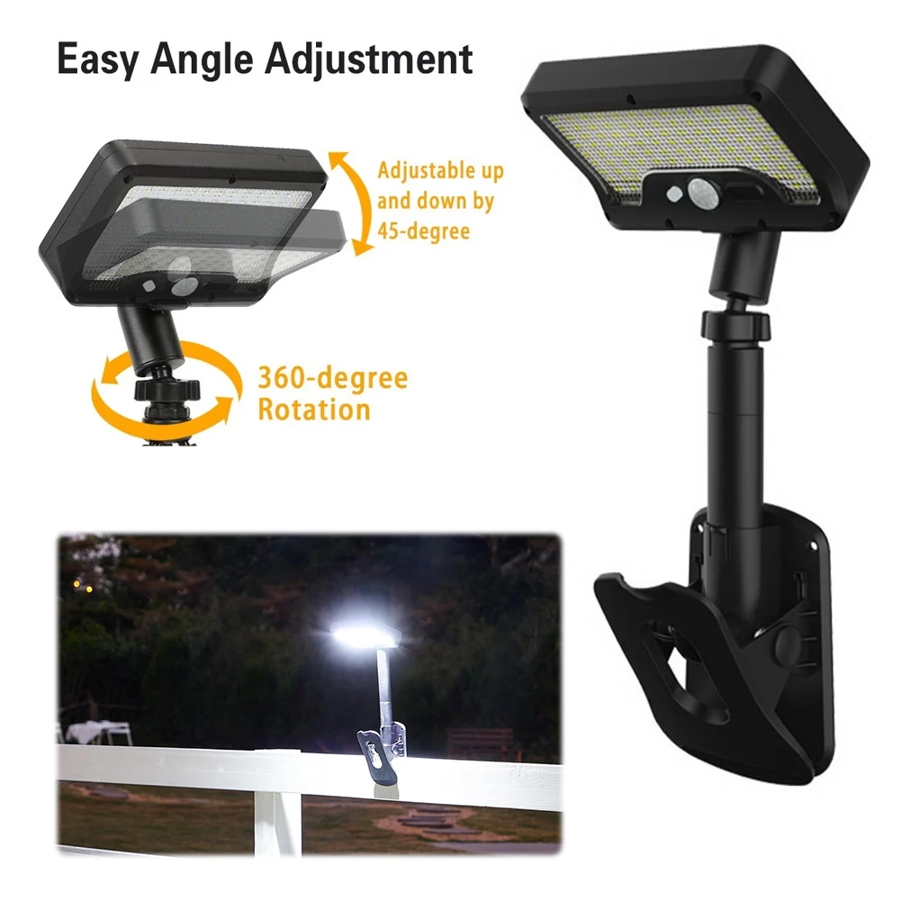 

Солнечный настенный светильник для улицы с датчиком движения для кемпинга (крепление на клипсе)