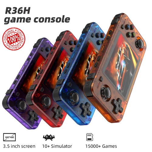 Imagen 2 del producto Consola portátil original de código abierto R36H con más de 15000 juegos integrados Consola de juegos portátil R36H juegos retro