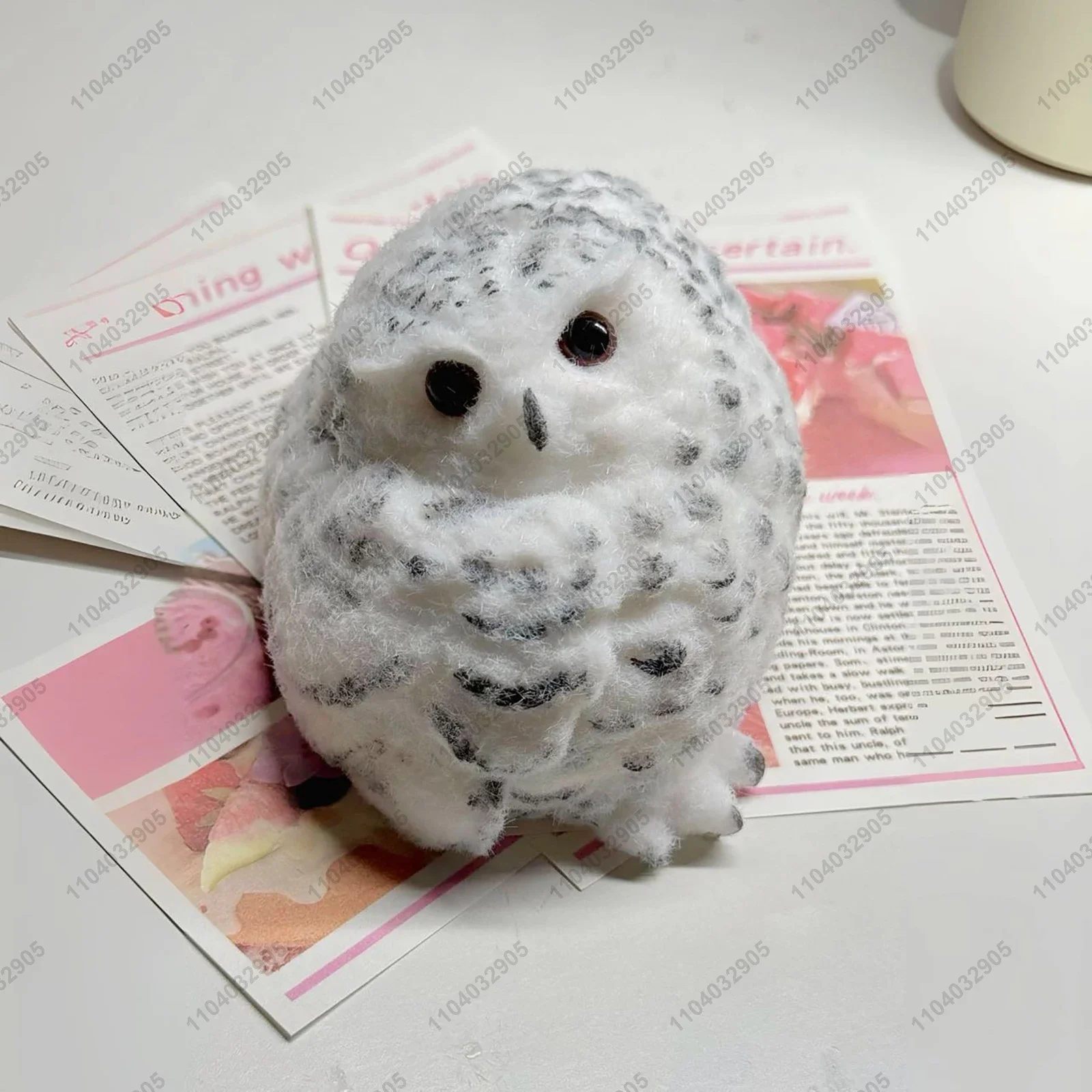 Big Owl Handmade Taba Squishy Fuzzy Owl Silicone Animal Squezze Toy Mochi Toy Hand Relax Stress Release Toy Gift