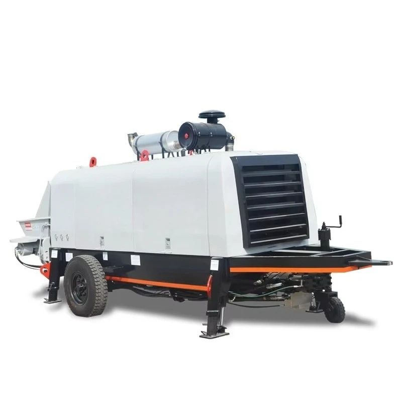 Long Distance Diesel Concrete Trailer Pump Produced By Industrial Leading Source Factory For Long Distance Pumping Work