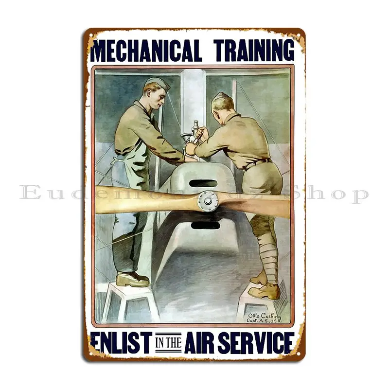 Enlist In The Air Service Ww1 Metal Plaque Poster Customized Vintage Wall Club Decoration Tin Sign Poster