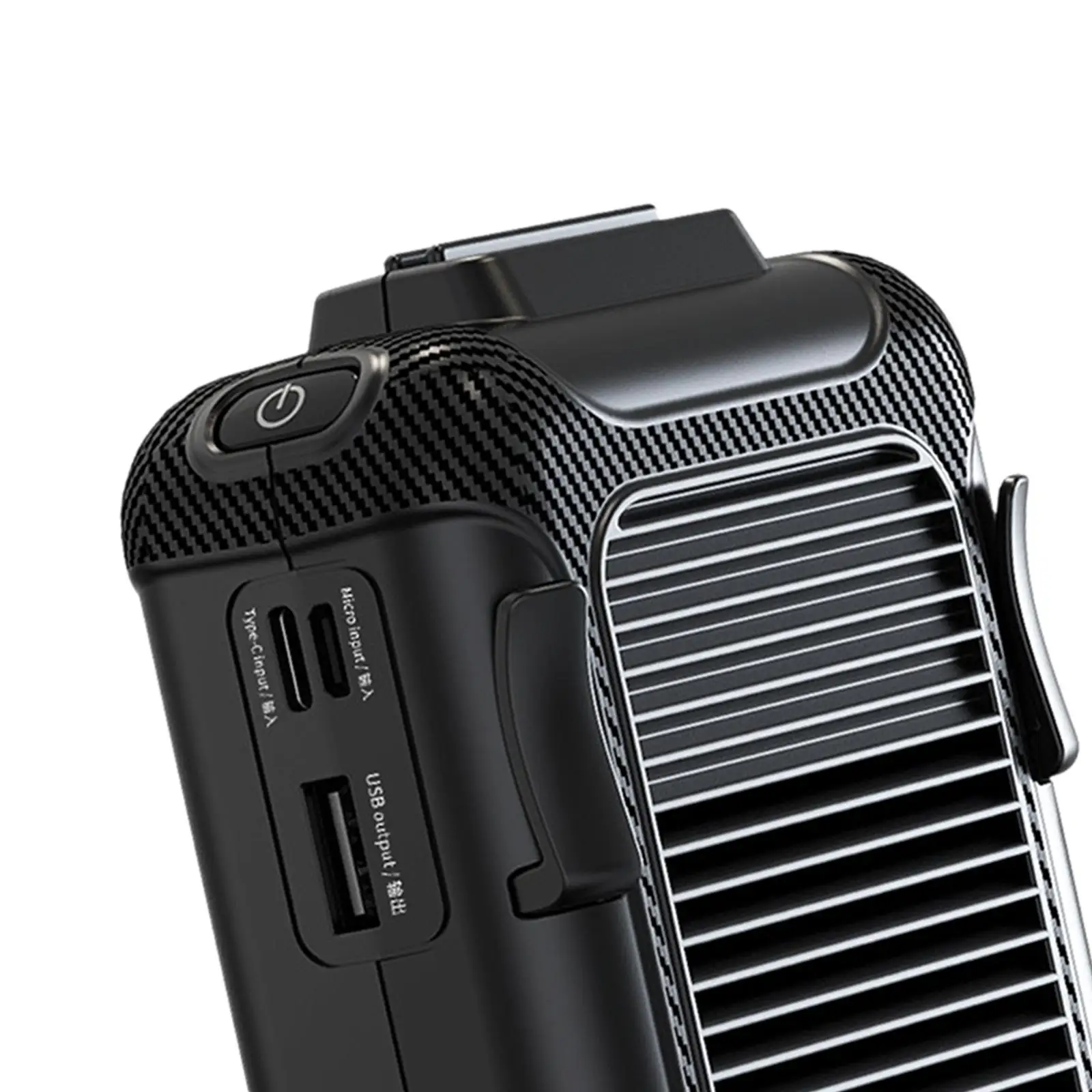 الخصر كليب مروحة على حزام مع الحبل قابلة للشحن الأيدي الحرة يمكن ارتداؤها الشخصية كليب مروحة للمنزل السفر التنزه التخييم