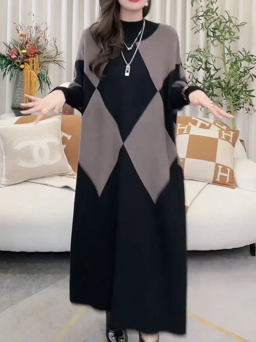 

Mid-Long Cardigans Dark Pink Womens Fall Drawstring Knitted Minimalist Baggy Knitthing Modal Casual Detail Mink-Like Romantic OL