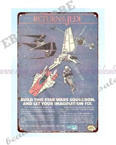 1984 comic ad C Return of Jedi Model Kits metal tin sign decorate shop