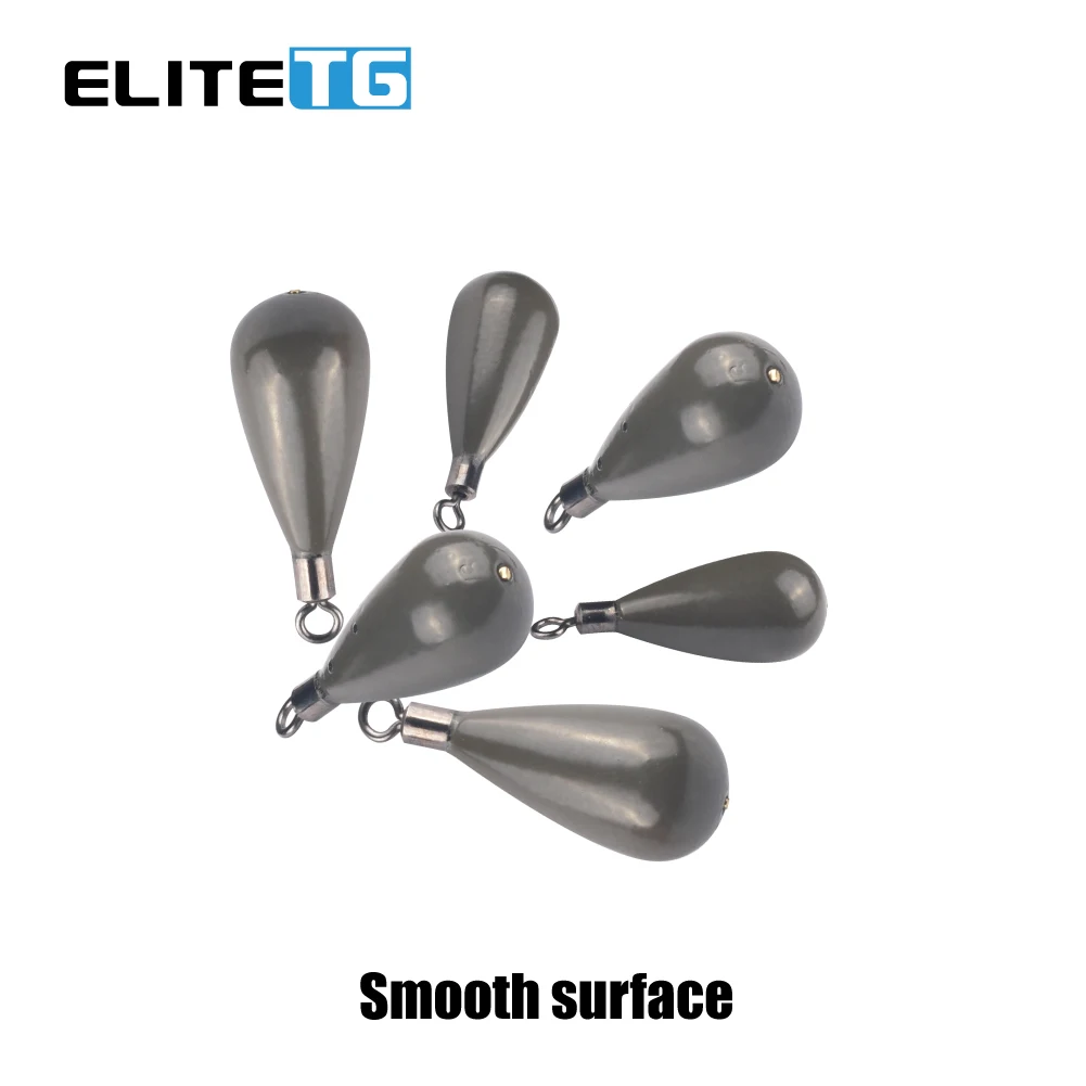 

Elite TG 10Pcs Tungsten Sinker Tear Drop Weights 1.3g-21g Jika Rig Free Rig Fishing Accessories Sea Bass Bream Fishing Hooks