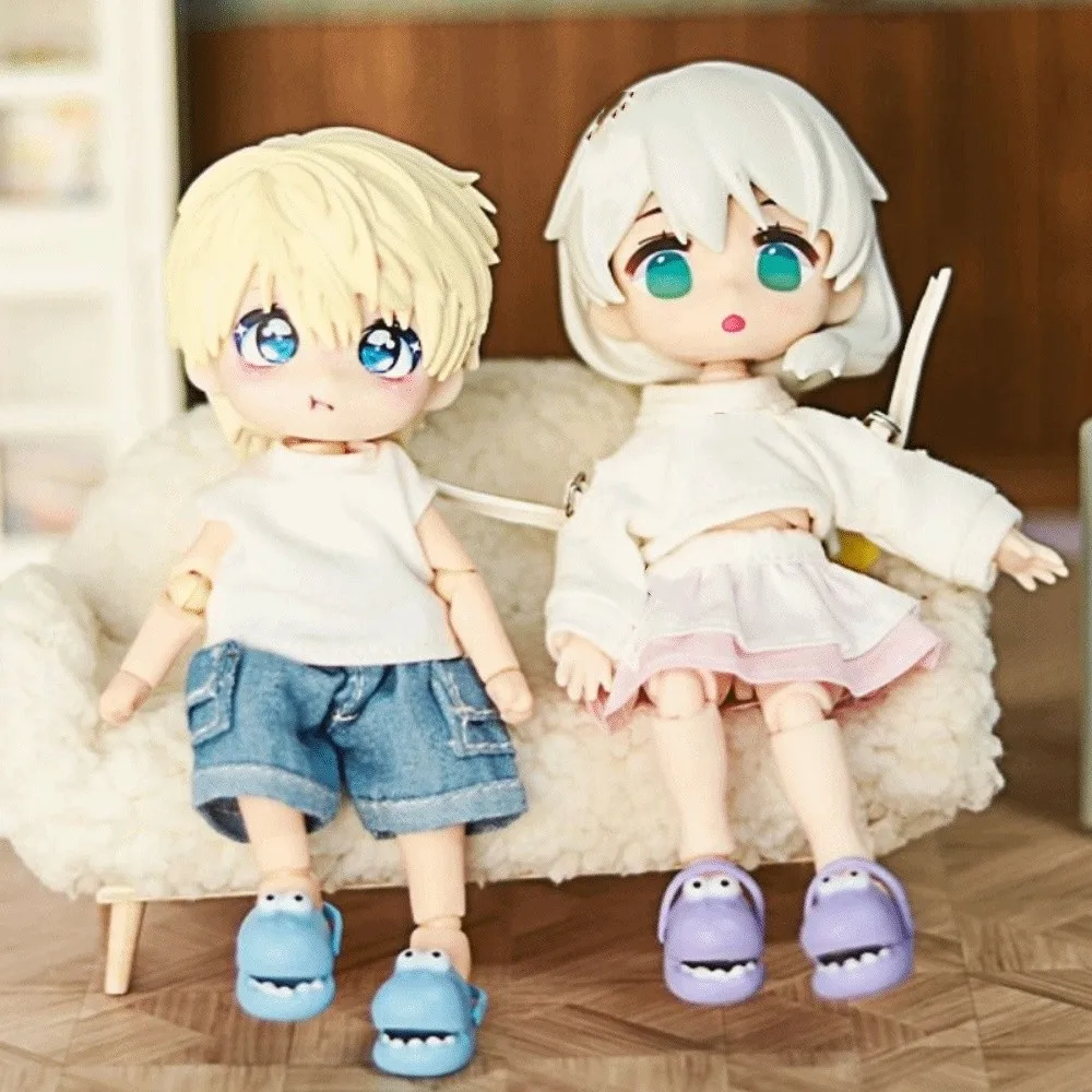 

1 пара кукольных тапочек с круглым носком Ob11, мини-тапочки с имитацией динозавра, силиконовые милые силиконовые тапочки с динозавром, детский подарок