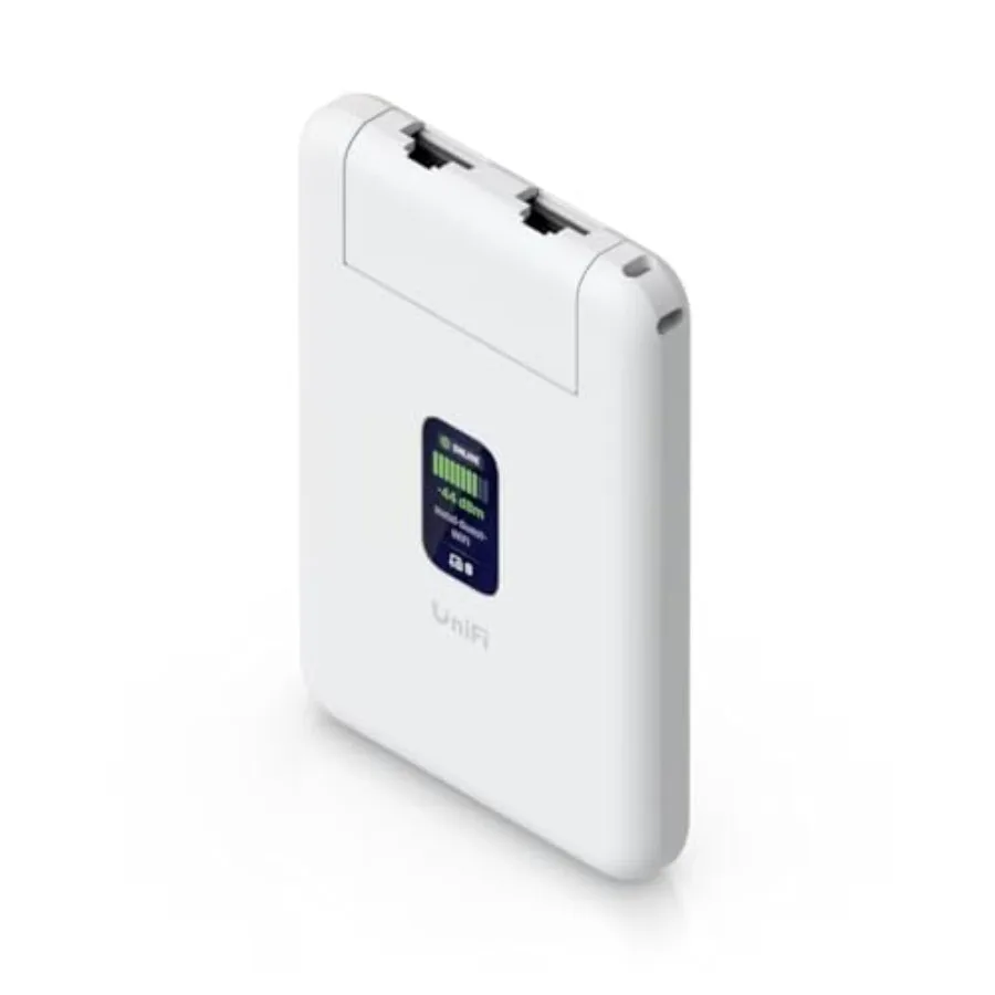 

Ubiquiti UniFi UTR Travel Router Ultra-Slim with USB-C Charging Port Compact Design for On-the-Go Networking Black