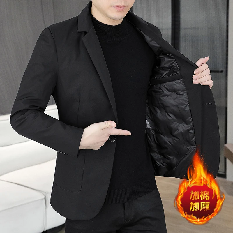

Блейзер мужской деловой джентльменский свадебный модный шафер однотонный приталенный повседневный норковый бархатный пиджак с хлопковым утолщенным пиджаком