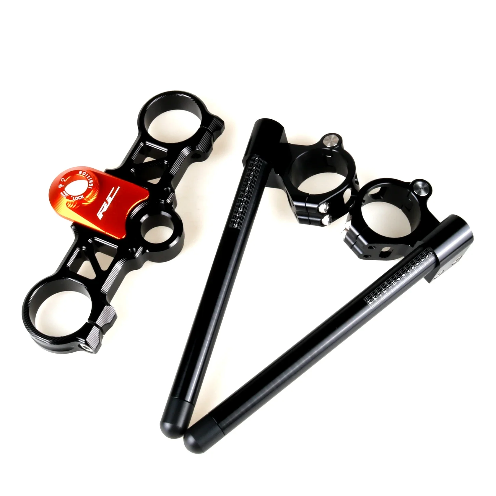 CNC Aluminum Motorcycle Handlebar Clip-Ons Fork Handle Bars Clip Ons for RC390 RC200 2014-2020 Handlebar Motorbike