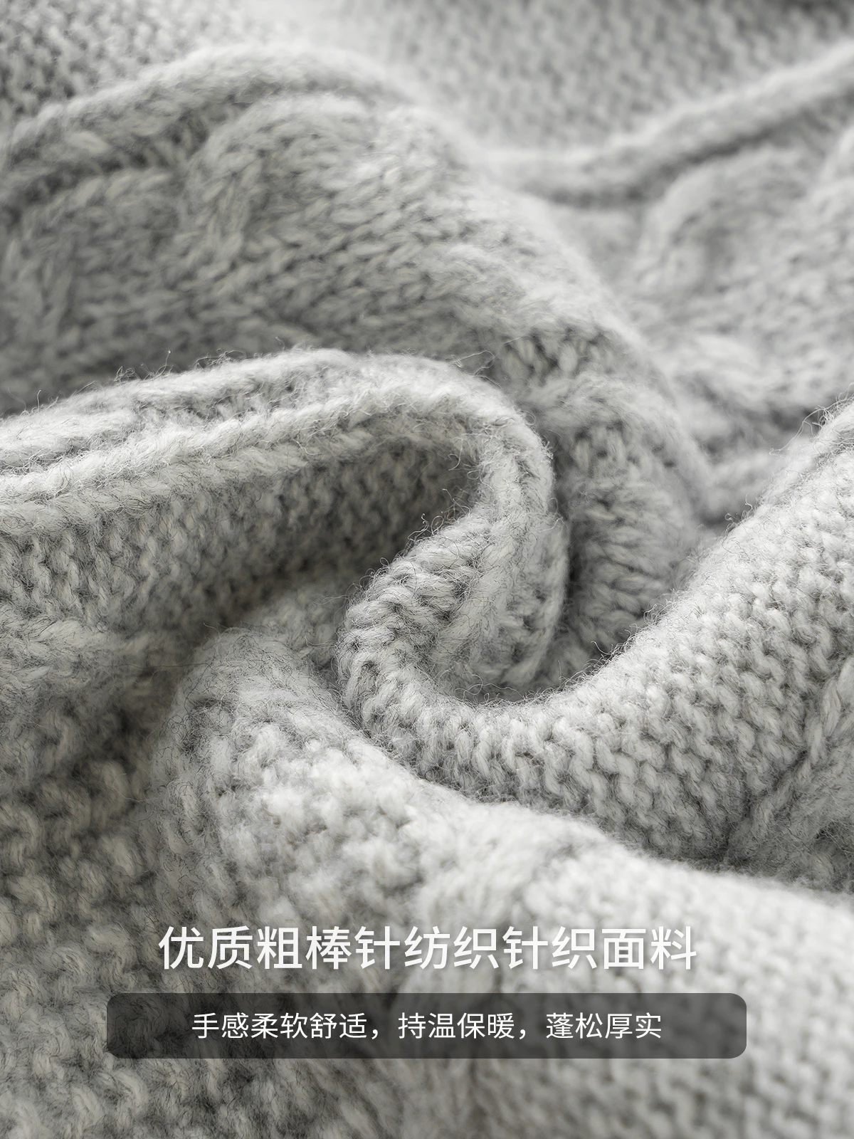 DUKEEN เสื้อสเวตเตอร์ถักผู้ชายฤดูใบไม้ร่วงและฤดูหนาวสบายๆหนาซิปเสื้อคอเต่าสีทึบเสื้อถักสําหรับชาย