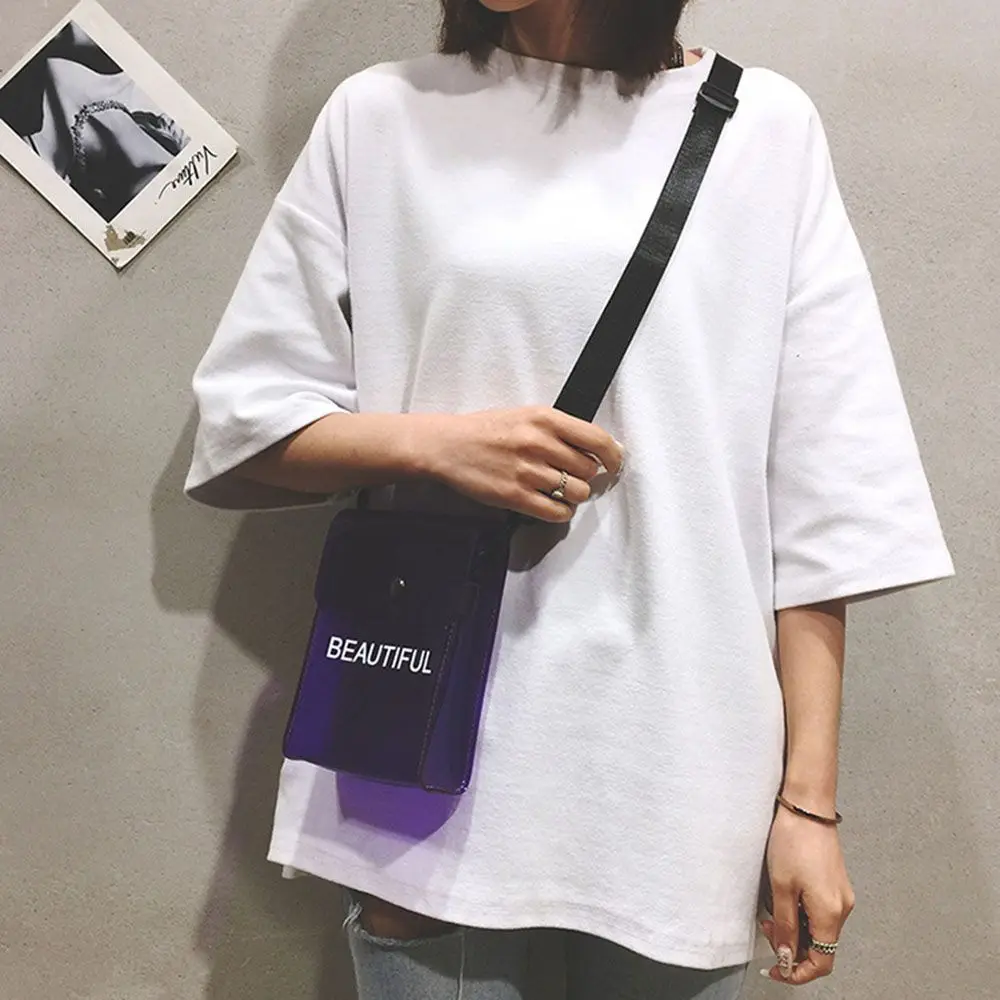 

Cosmetic Bag Flap Bag Shoulder Pouch Ladies PVC Crossbody Bag Transparent Messenger Bag Phone Pocket Single Shoulder Bag