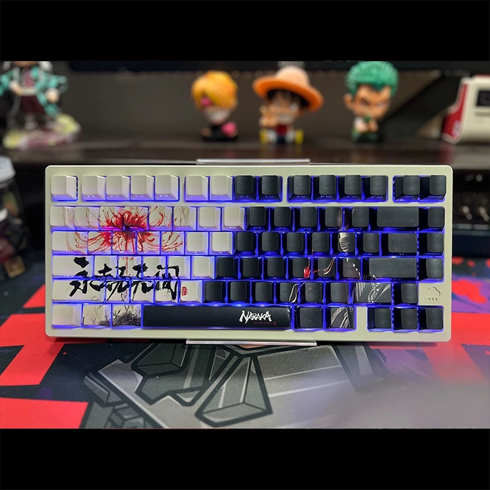 

Transparent Side Engraved Cherry Key Cap Set Naraka: Bladepoint PBT Personality Keycap for 60/64/84/98/108 Mechanical Keyboard