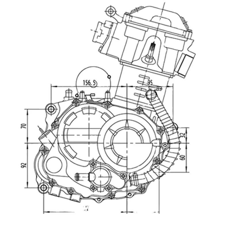 High Quality CG175 4 Stroke Electric Kick Start New CDI Ignition Water-Cooled Automatic Clutch Assembly for Motorcycles