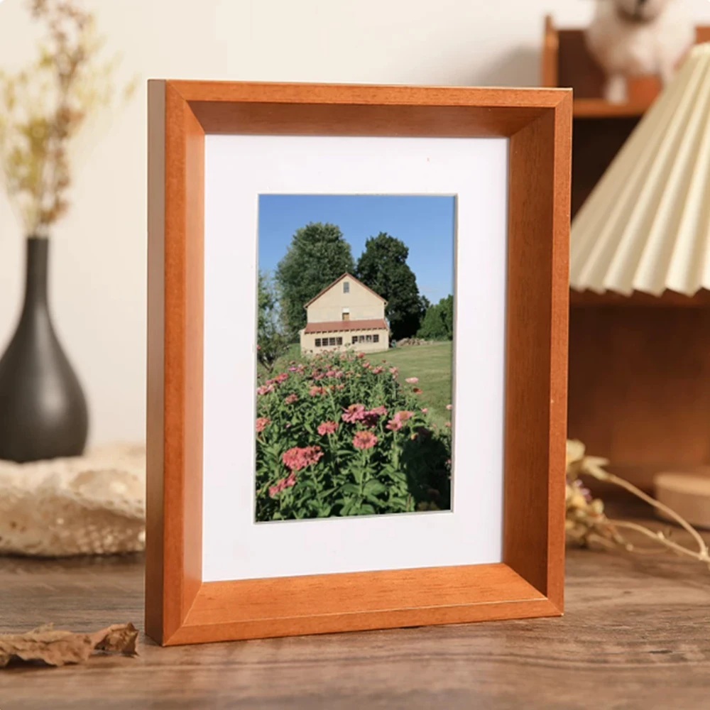1Pcs Solid Wood Photo Frame  High-End Wooden Frame  Hanging On The Wall  Available In Seven Colors And Sizes Of 8 Open/14 Inches