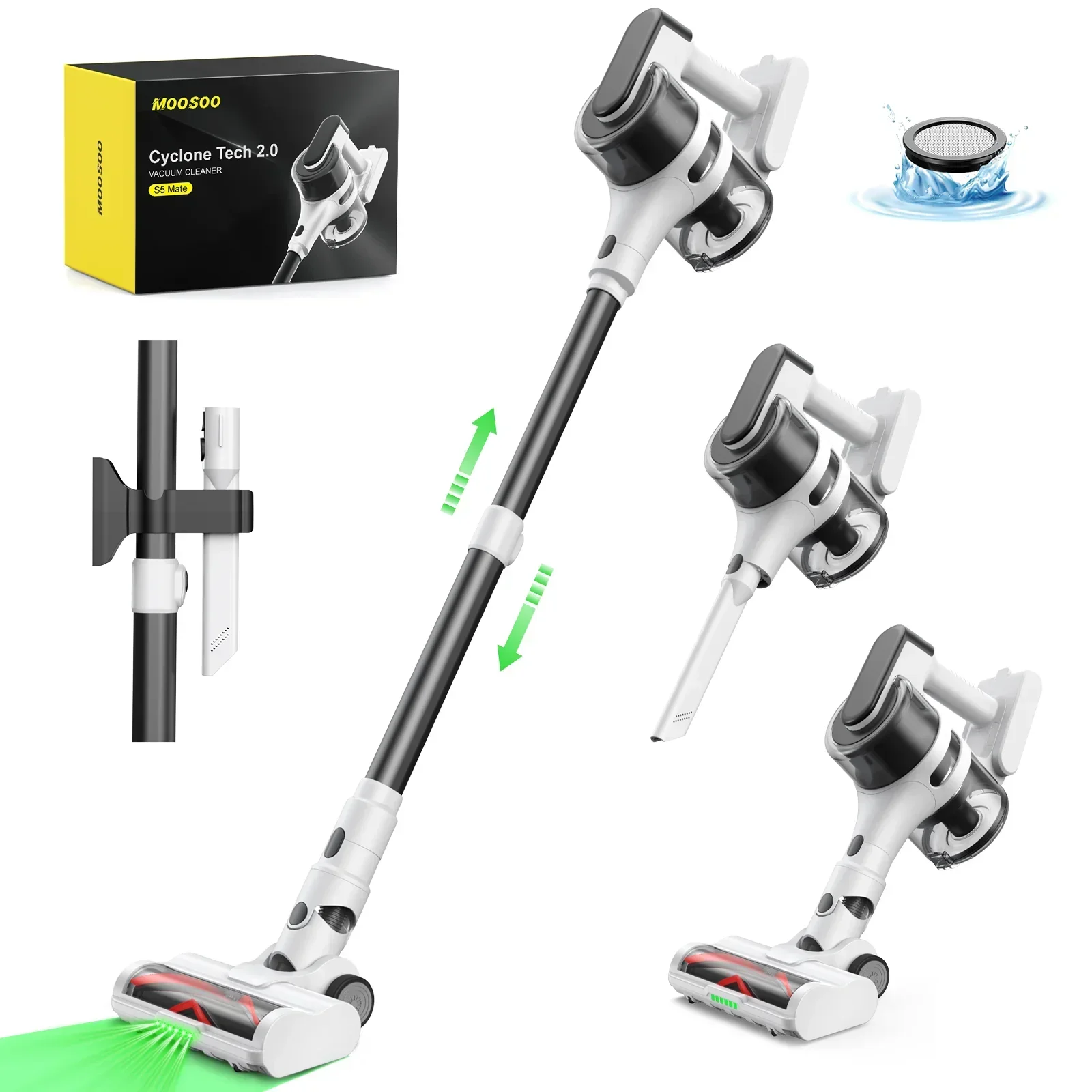 S5Mate Cordless Vacuum Cleaner For Home V8 3In1 Cordless Upright Handheld Stick Vacuum Cle S5 Smart Cordless Wet D