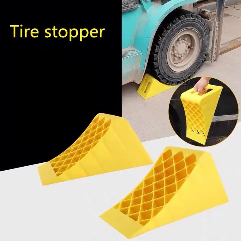 Portable Wheel Chock Heavy Duty Wheel Chocks For Car Non Slip Auto Threshold Ramp Wheel Chock Stoppers For Car Trailer Truck RV