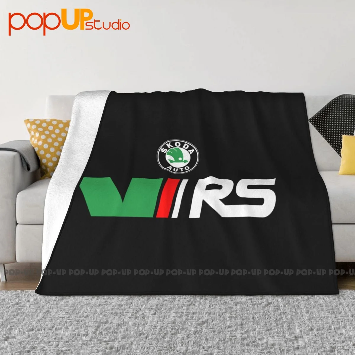 Skoda Rs Vrs Motorsport Graphicorrally Wrc Racing Blanket Bedroom New Style Decorative Sofa