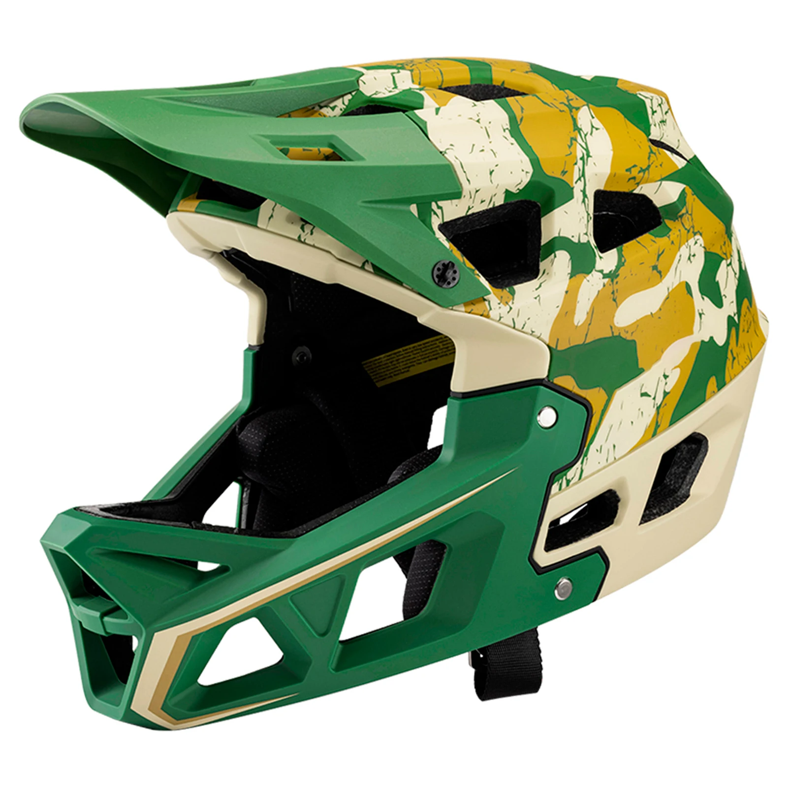 Draagbare mountainbikehelm voor volwassenen, downhill MTB helm voor heren/dames, mountainbikehelm met vizier, meer dan 31 ventilatieopeningen