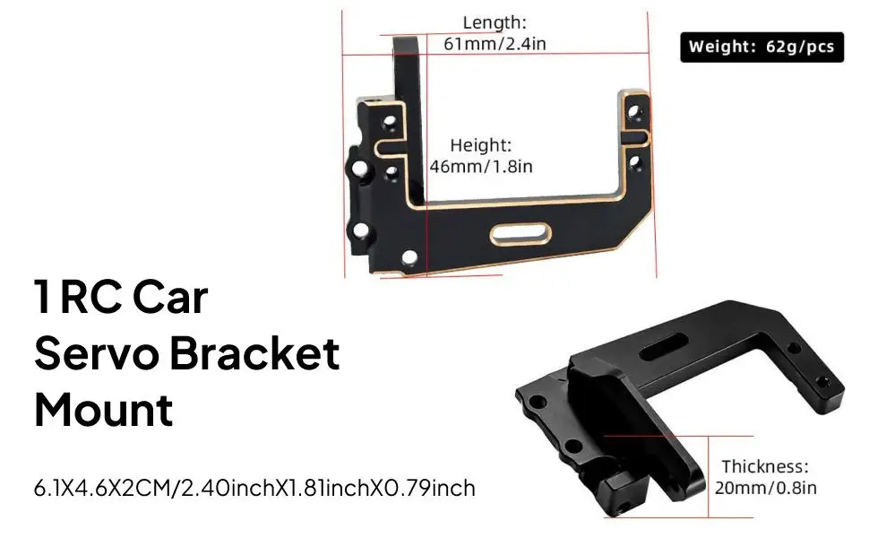 Messing Servo Holding Servo Bracket Assembly, Stuurinrichting Seat Servo Bracket, voor DIY Model op