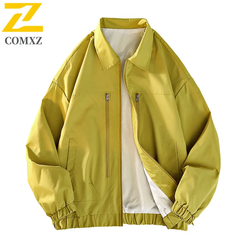 

EiAO windbreaker Aviator Men Women High Street Vintage Workwear Coat Waterproof Windproof Loose Fit for Hiking Camping Fishing